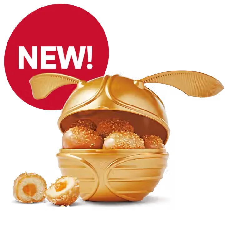 Golden Snitch Timbit Holder with 10 Timbits