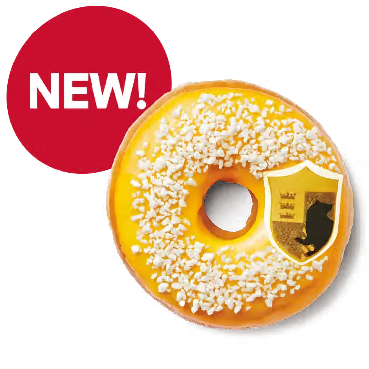 Hufflepuff Lemon Meringue Donut