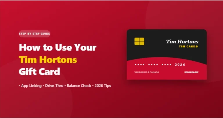how to use tim horton gift card