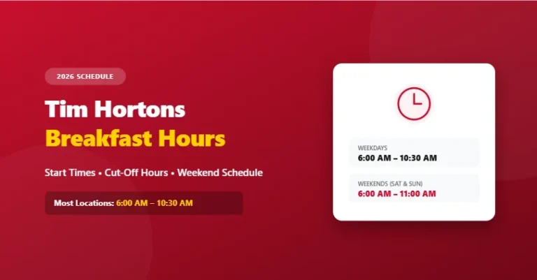 tim hortons breakfast hours
